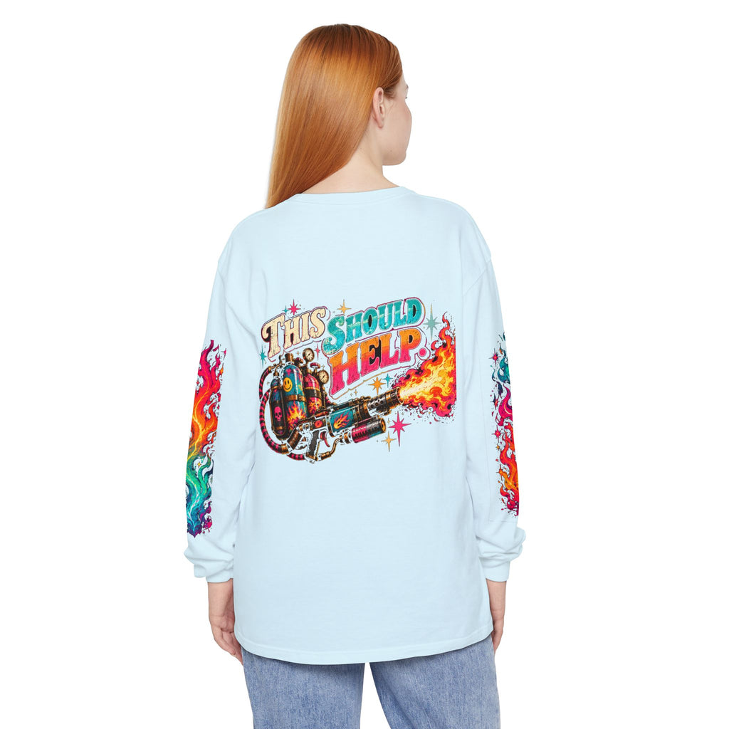 My Emotional Support Long Sleeve Shirt | This Should Help Graphic Tee | Unisex Comfort Colors