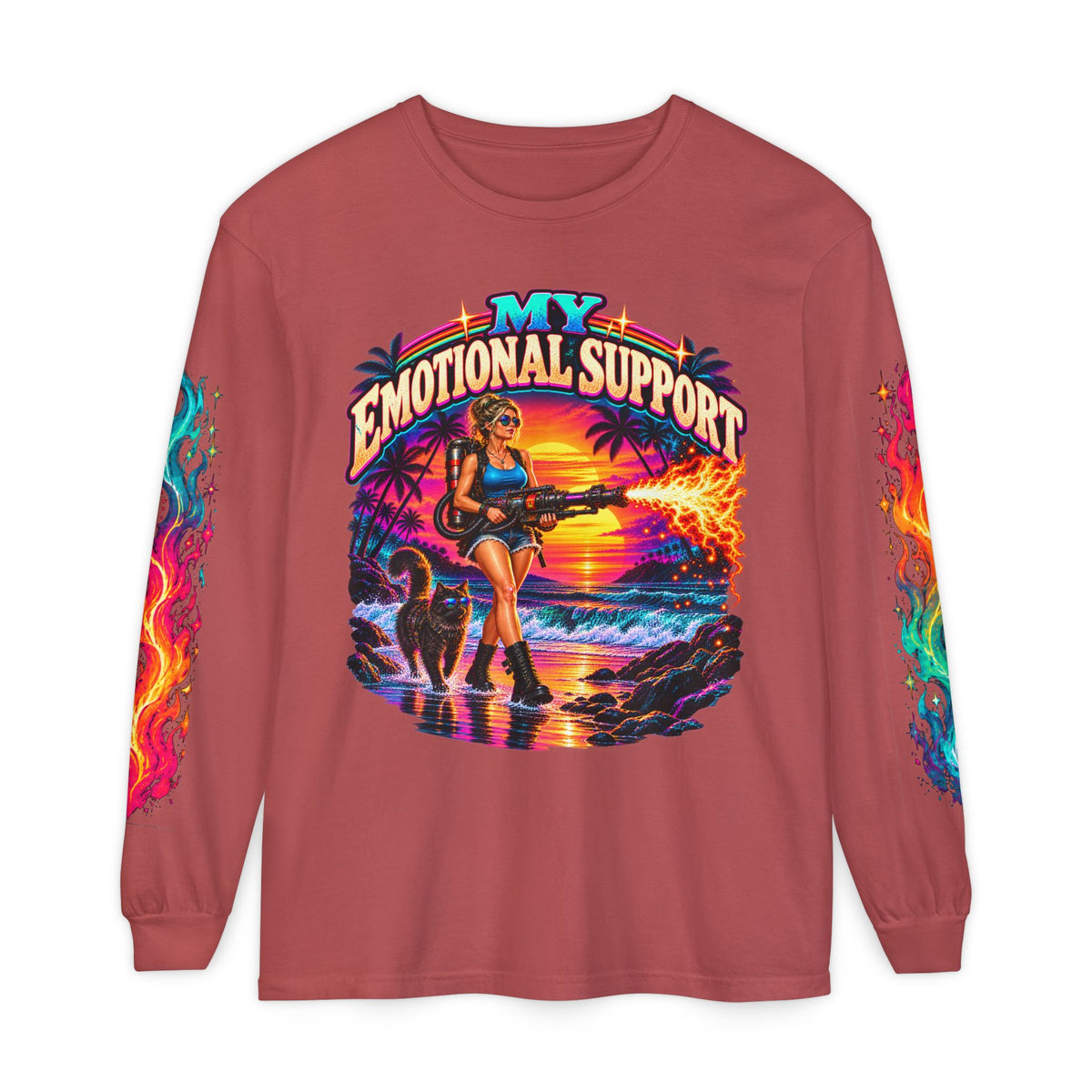 My Emotional Support Long Sleeve Shirt | This Should Help Graphic Tee | Unisex Comfort Colors