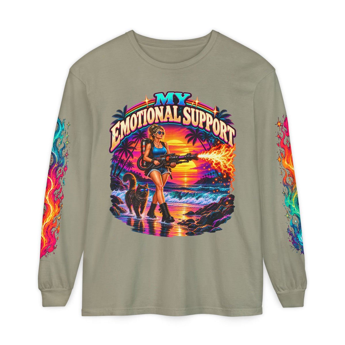 My Emotional Support Long Sleeve Shirt | This Should Help Graphic Tee | Unisex Comfort Colors