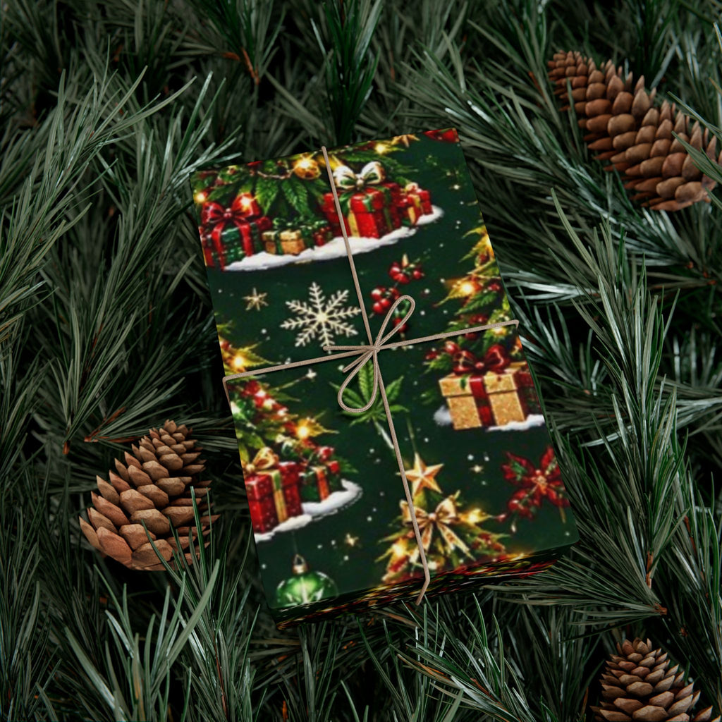 Hugs & Drugs Herb Christmas Tree Gift Wrap 🎄🌿