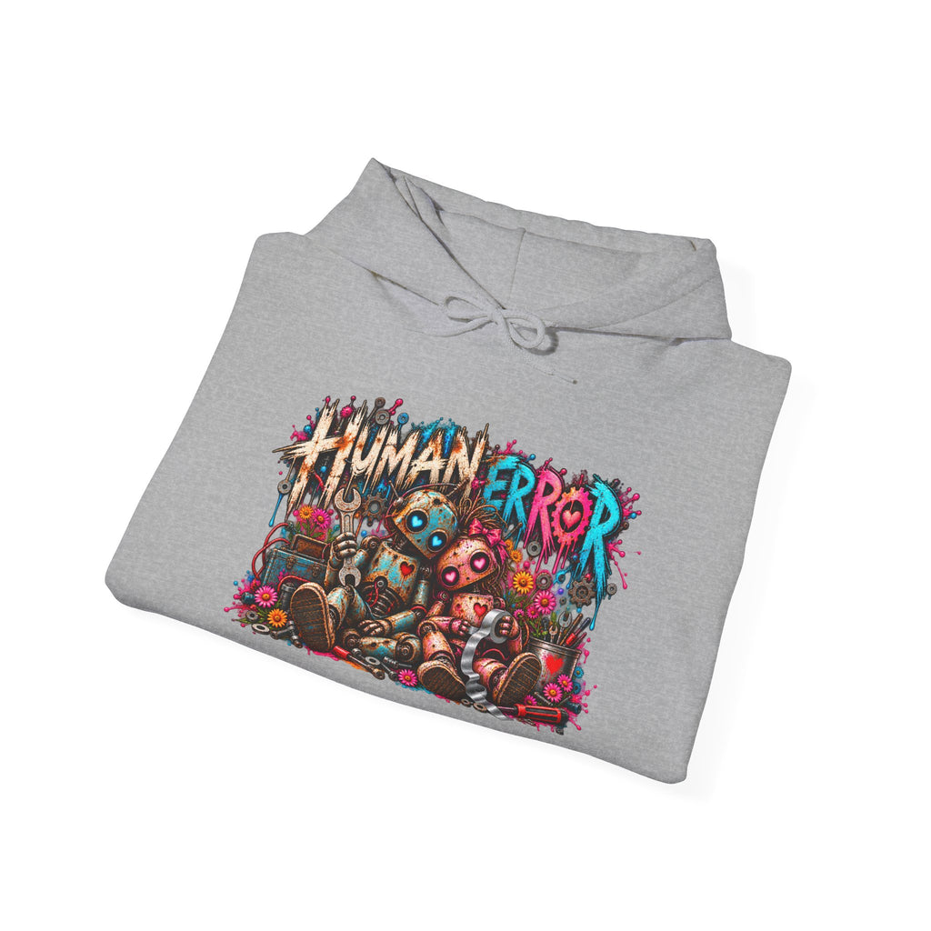 Hoodie - "Human Error" Graphic Streetwear Hoodie (Back: "Working as Intended")