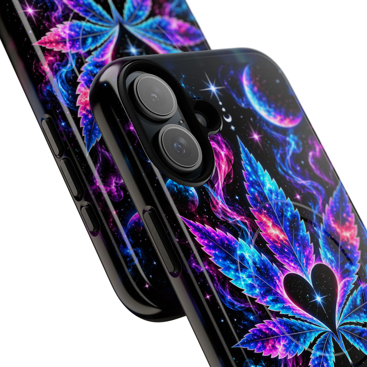 Hugs & Drugs Neon Butterfly Phone Case | Psychedelic Floral MagSafe Compatible Tough iPhone Case