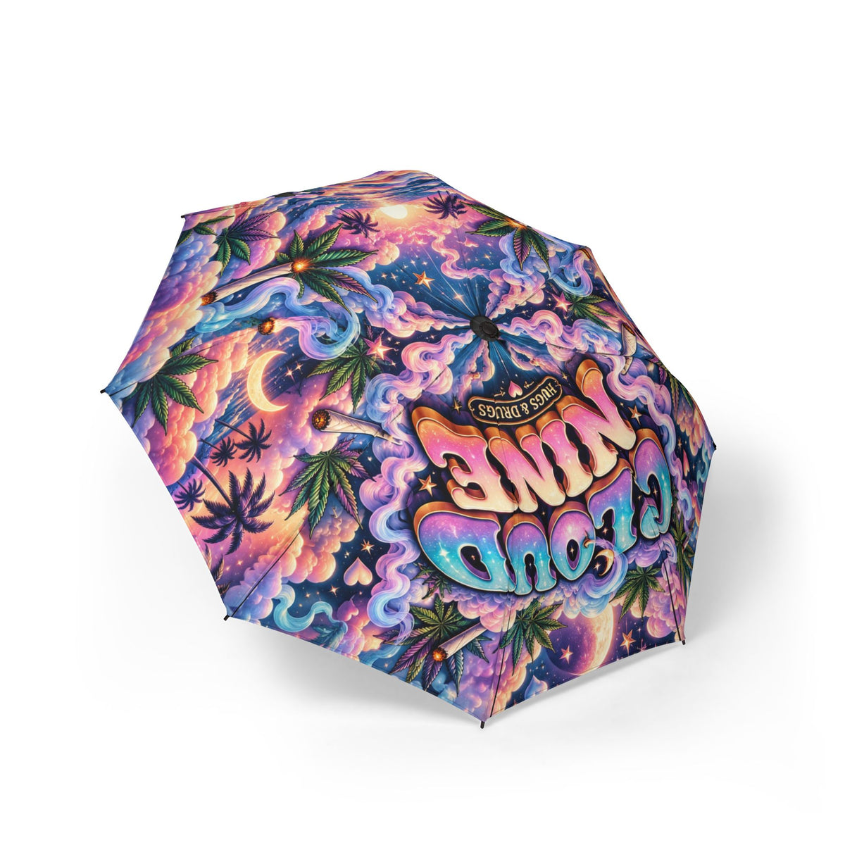 Sundazed Sunday Cloud 9 Umbrella | Colorful Psychedelic Tropical Foldable Rain Umbrella