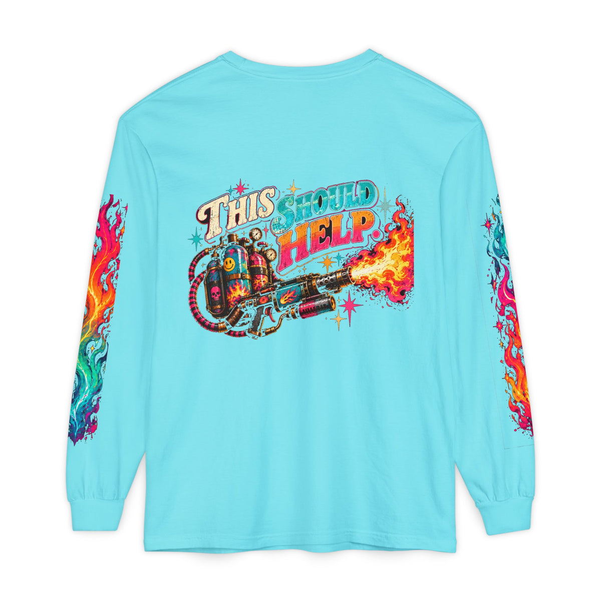 My Emotional Support Long Sleeve Shirt | This Should Help Graphic Tee | Unisex Comfort Colors