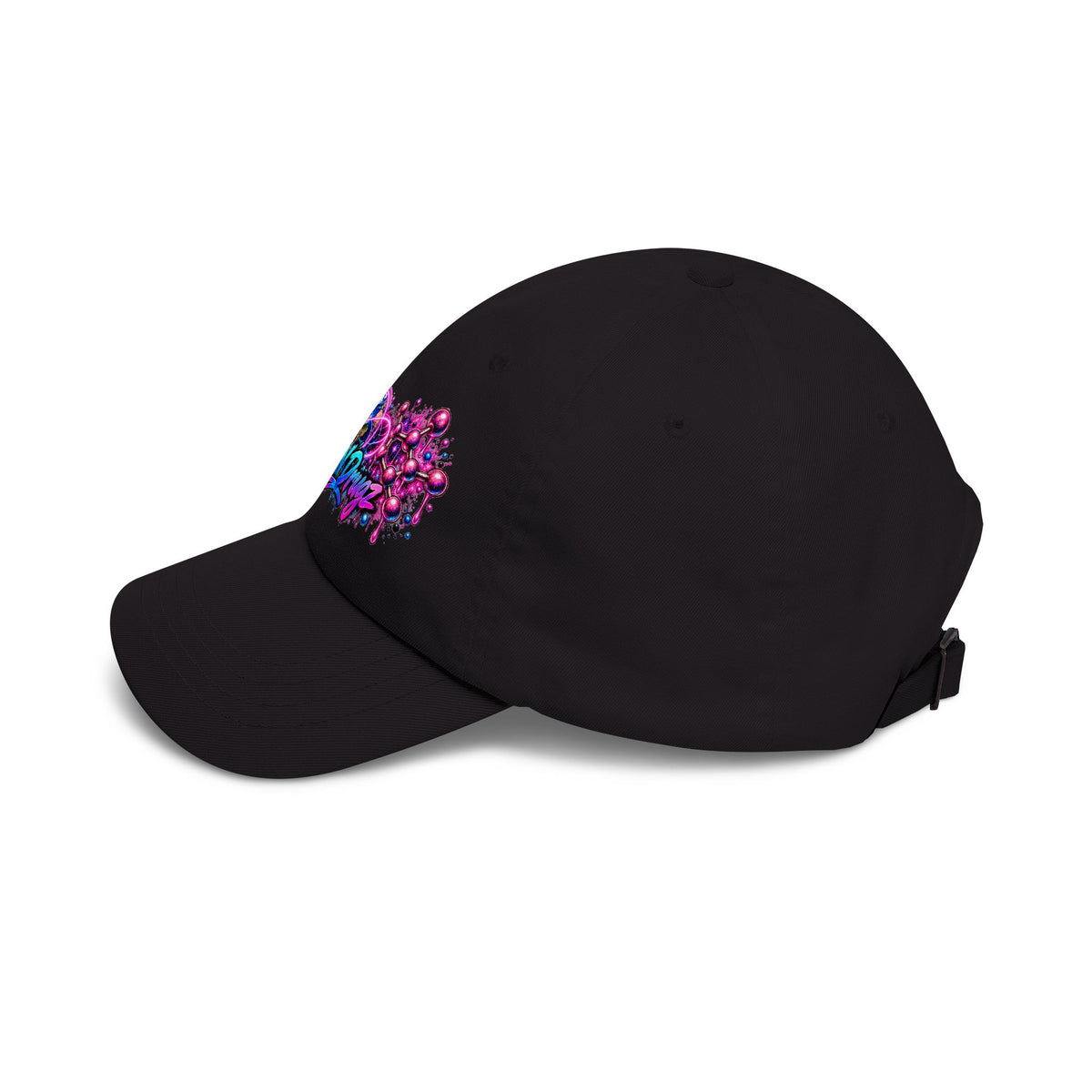 Hugs & Drugs Neon Graffiti Dad Hat | Colorful Streetwear Baseball Cap | Unisex