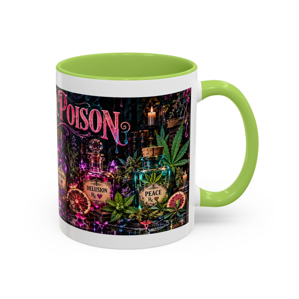 Pick Your Poison Coffee Mug | Gothic Apothecary & Psychedelic Mushroom Art | 11oz & 15oz