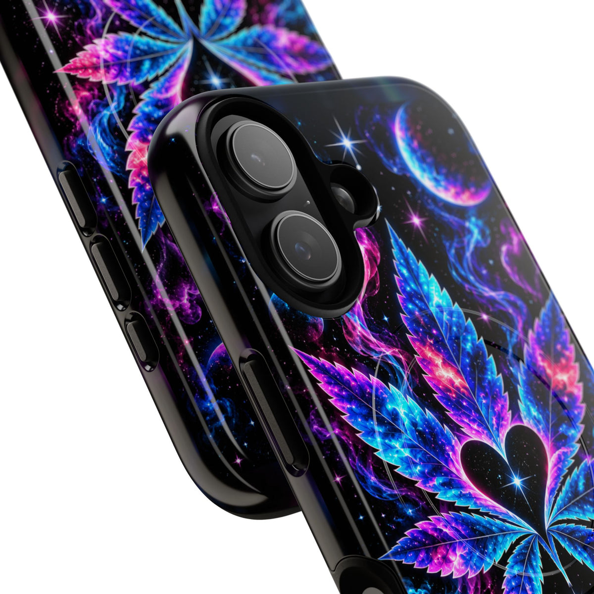 Hugs & Drugs Neon Butterfly Phone Case | Psychedelic Floral MagSafe Compatible Tough iPhone Case